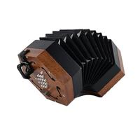 Fisarmonica esagonale anglo inglese esagonale push-pull omofonica/eterofonica per adulti fisarmonica professionale per principianti (colore legno originale (eterofonico a spinta a tirare))