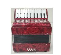Fisarmonica, fisarmonica a 22 tasti e 8 bassi con cinghie per principianti Fisarmonica educativa, regalo per strumenti musicali, strumento a fisarmonica per adulti Dimensioni: 31 x 30 x 14 cm, peso: 3