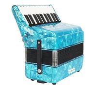 Fisarmonica For Pianoforte A 22 Tasti 8 Bassi For Principianti, Con Tracolla Retrattile E Custodia, For Gli Amanti Degli Strumenti Musicali, Spettacoli Teatrali (Color : Blue)
