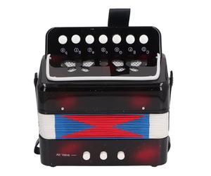 Fisarmonica per Principianti 7 Tasti Controlla 2 Bambini Bass Kids Educational Strument Stage Teap Practice Phin Fisarmonbeginners Fisarmoniche7 Chiavi in contrasto (BLACK)