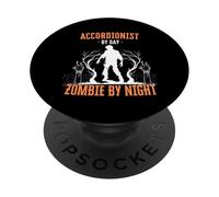Fisarmonicista di Day Zombie by Night Fun Halloween Fisarmonica PopSockets PopGrip Adesivo