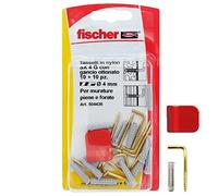 Fischer 10 x Ganci Appendi Quadri Gold con Tasselli SX 4 G, 10 pz, Gancio per Cornici Pesanti su Muro, 504438