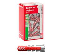 Fischer 100x Tasselli DuoPower, 8 x 40 mm, per Muro pieno, Mattone Forato, Cartongesso, 537641