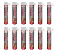 Fischer 12 pezzi Schiuma Poliuretanica PU T 750 ml, per Fissaggio Tegole e Coppi, Senza uso Pistola