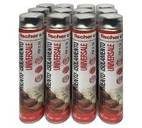 Fischer 12 pezzi Schiuma Poliuretanica PUP 1K 750 ml, Universale, Multiuso, Uso con Pistola