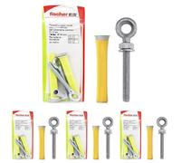 FISCHER 2 Tasselli A Calza 16x85 Con Occhiello 8x60 (Confezione da 4)