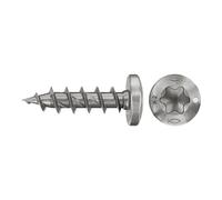 fischer 200 viti per truciolato PowerFast II PTF 3,5 x 16 A2 200, testa semicircolare, attacco a stella interna TX, filettatura completa, acciaio inox A2, per connessioni in metallo e legno