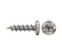 fischer 200 viti per truciolato PowerFast II PTF 3,5 x 20 A2 200, testa semicircolare, attacco a stella interna TX, filettatura completa, acciaio inox A2, per connessioni in metallo e legno