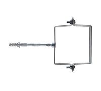 Fischer 5013061 Collare per Grondaie e Pluviali, Sezione Quadrata, Zincato, 80 mm