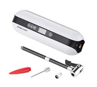 FISCHER 50375 - Compressore elettrico a batteria, 10,3 bar, power bank e torcia, per bicicletta, auto, moto, ecc