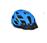 Fischer 50454 Urban - Casco da bicicletta, Con anello interno regolabile e illuminato, Certificato Ökotest, Guscio interno in EPS, Unisex - Adulti, Blu, L/XL (58-61 cm)