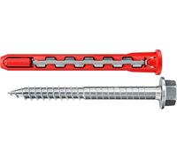 Fischer 50x HybridPower FUS, Tasselli Prolungati in Nylon e Acciaio con Vite Esagonale Flangiata e Impronta Torx, Sicuro come un Ancorante Metallico e Facile da Installare come un Tassello in Nylon