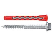 Fischer 50x HybridPower FUS, Tasselli Prolungati in Nylon e Acciaio con Vite Esagonale Flangiata e Impronta Torx, Sicuro come un Ancorante Metallico e Facile da Installare come un Tassello in Nylon