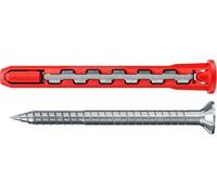 Fischer 50x HybridPower T, Tasselli Prolungati in Nylon e Acciaio con Vite Svasata Piana Torx, Sicuro come un Ancorante Metallico e Facile da Installare come un Tassello in Nylon, 577365