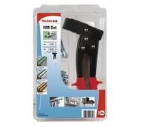 fischer 531389 Kit di gancio a vite e tasselli a muro Cemento Nero Rosso Argento