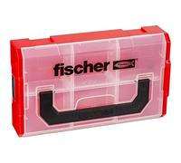 Fischer 533069 Fixtainer Mini Valigetta Porta Attrezzi, Tasselli e Viti, Modulare, Impilabile e Agganciabile, Trasparente, Vuota