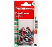 Fischer 534996 DuoPower 5 x 25 S K NV Kit tasselli 25 mm 5 mm 1 KIT