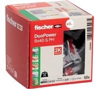 Fischer 535464 DUOPOWER 8x40 S PH LD Tassello a 2 componenti 40 mm 8 mm 50 pz.