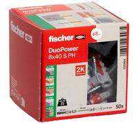 Fischer 535464 DUOPOWER 8x40 S PH LD Tassello a 2 componenti 40 mm 8 mm 50 pz.