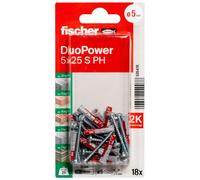 Fischer 535478 DuoPower 5 x 25 S PH K NV Tassello 25 mm 5 mm 1 KIT