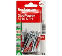 Fischer 535480 Blister Duopower, 8 x 40, Multicolore