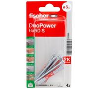 Fischer 537660 Blister Duopower, 6X50, Multicolore