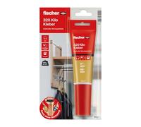 Fischer 545861 Colla di Montaggio, Super Forte, Tenuta Stabile per Quasi Tutti i Materiali, Pratico Tubo con Punta per fughe, Uso Senza Attrezzi, Rosso, Bianco, 80 ml