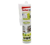 fischer 546184 guarnizioni per vasche, bagni e cucine MS Sigillante/ADH Bianco (Cartuccia 290 ml) polimero per incollare e sigillare Diversi Materiali, Resistenza allo scolorimento, Senza Silicone