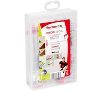fischer 548861 caja surtido de Tacos y tornillos, Rojo