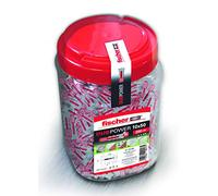 fischer 557385 CUBO Taco 10X50 DUOPOWER (200 pz), Grigio/Rosso, 10x50/200 uds