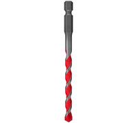 fischer 561643 D-U Hex Universal Drill Bit, 6 mm, 6/60/100, per mattoni/legno/piastrelle/plastica/acciaio/cemento, rosso/argento