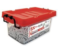 fischer 568676 Tasselli da Parete, Grigio, PLUS 6x30