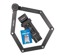 Fischer Bikes Lucchetto pieghevole 85852 con supporto e 2 chiavi di sicurezza – Nero 85 cm