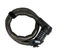 Fischer Gliederschloss, Serratura a Maglie con Numeri, Lunghezza 90 cm, Diametro 24 mm Unisex-Adulto, Nero