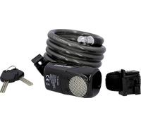 Fischer Lucchetto a Spirale, Allarme Unisex-Adulto, Nero, Taglia Unica