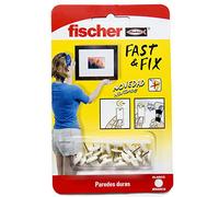 fischer - Appendino base speciale quadri, appendere quadri parete, appendere foto, fissare quadri senza fori, bianco, blister da 12 pezzi, non applicato