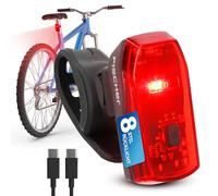 Fischer Base fanale posteriore per bicicletta - Luce posteriore a LED con batteria - Ricarica USB-C & 8 ore di durata - Omologazione StVZO