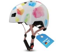 FISCHER BMX Casco da bicicletta per bambini, casco da bicicletta, casco Dirt Bike Plus con fanale posteriore a LED integrato