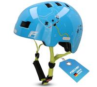 FISCHER BMX Casco da bicicletta per bambini, casco da bicicletta, casco Dirt Bike Plus con fanale posteriore a LED integrato