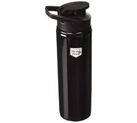 Fischer Borraccia in Acciaio Inox con Bocca Grande, Adatta per Bevande Fredde e Calde, 750 ml, Colore: Nero
