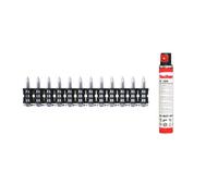 fischer - Chiodi ad Alte Prestazioni 22 mm con Gas Incluso, per chiodatrice elettrica FGC 100, Adatto per Acciaio, Cemento (> C 30/37), Mattoni Solidi e muratura, 1.008 Pezzi, Grigio