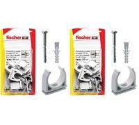 Fischer Clip fissatubo FT 16 K (Confezione da 2)
