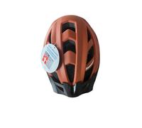FISCHER Casco da bicicletta per adulti, Urban Plus Miami, L/XL, 58-61 cm, marrone, con fanale posteriore a LED integrato