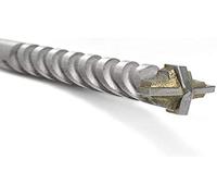 Fischer D-SDX Punta trapano 12 mm Cilindrica a Quattro Taglienti, per Muro Calcestruzzo e Pietra, Placca al carburo di tungsteno, per comune Trapano e Avvitatore con attacco Cilindrico, 545699
