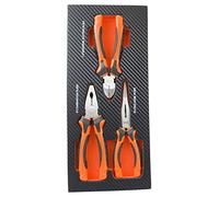 Fischer Darex 810905 schedario comprendente 3 pinze, universale, tagliente e a becco lungo, Nero