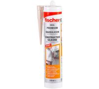 fischer DBSA - Silicone di alta qualità, inodore, resistente alle intemperie, per interni ed esterni, per molteplici utilizzi e materiali edili, 310 ml, beige