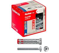Fischer DuoHM Ø 8 mm con Vite TORX M4x55 mm, 25 Tasselli per Cartongesso in Metallo e Nylon senza Necessità di Pinza, 572923