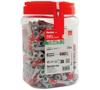 fischer DuoPower 10 x 50 in BigBox, 210 tasselli universali, potenti tasselli a 2 componenti, tasselli in plastica per il fissaggio su cemento, mattoni, pietra, cartongesso, ecc., senza viti