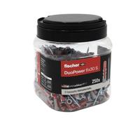 Barattolo con tasselli Fischer DuoPower 6x30 250 pezzi 572885