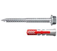 fischer DUOPOWER 8 x 40 S con ETA, tasselli universali con vite di sicurezza, tasselli a 2 componenti, tasselli in plastica per il fissaggio su cemento, mattoni, pietra, cartongesso, ecc., 50 tasselli